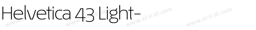 Helvetica 43 Light字体转换